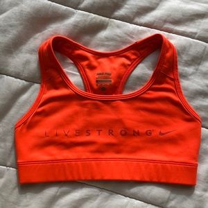 Orange live strong sports bra